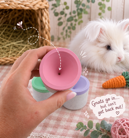 Reusable Gnat Trap for Rabbit Hutches & Rabbitries – Bunny Safe Apple Cider Vinegar Trap